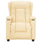 vidaXL Fauteuil inclinable électrique Crème Similicuir