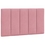 vidaXL Coussin de tête de lit rose 90 cm velours