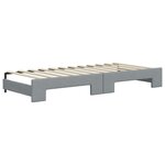 vidaXL Lit de jour avec gigogne sans matelas gris clair 100x200 cm