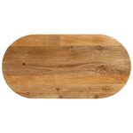 vidaXL Dessus de table 110x50x3 8 cm ovale bois massif de manguier