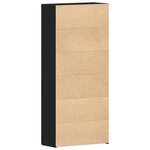 vidaXL Cabinet à chaussures Noir Chêne 80x35 5x180 cm Bois d'ingénierie