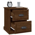 vidaXL Tables de chevet 2Pièces chêne marron 39x39x47 5cm bois ingénierie