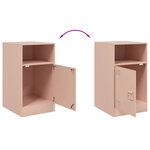 vidaXL Tables de chevet 2 Pièces rose 34 5x39x62 cm acier