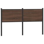 vidaXL Tête de lit chêne marron 150 cm bois d'ingénierie et acier