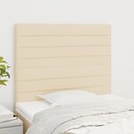 vidaXL Têtes de lit 2 Pièces Crème 80x5x78/88 cm Tissu