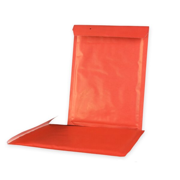 Lot de 100 enveloppes à bulles eco d/4 rouges format 180x260 mm