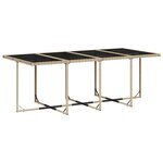 vidaXL Ensemble à manger de jardin et coussins 9 Pièces mélange beige