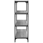 vidaXL Bibliothèque Sonoma gris 80x33x100 cm Bois d'ingénierie acier