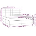 vidaXL Sommier à lattes de lit avec matelas Marron foncé 200x200 cm