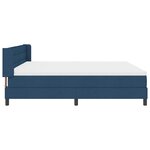 Lit Box Spring vidaXL avec Matelas Bleu 200x200 cm