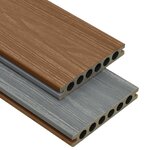 vidaXL Panneaux de terrasse et accessoires WPC Marron/gris 25 m² 4 m