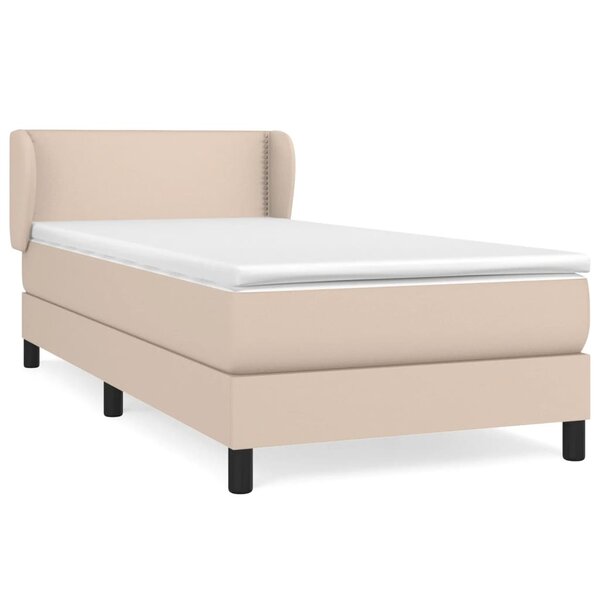 vidaXL Sommier à lattes de lit avec matelas Cappuccino 80x200 cm