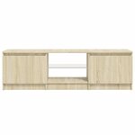 vidaXL Meuble TV avec lumières LED chêne sonoma 120x30x35 5 cm
