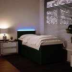 vidaXL Sommier à lattes de lit avec matelas Vert foncé 90x190 cm