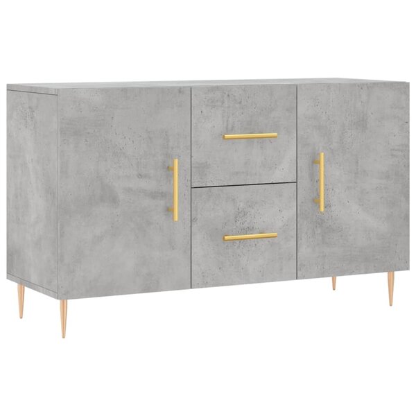 vidaXL Buffet gris béton 100x36x60 cm bois d'ingénierie