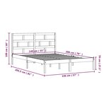 vidaXL Cadre de lit sans matelas bois massif 140x200 cm