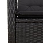 vidaXL Ensemble à manger de jardin 4 Pièces avec coussins noir