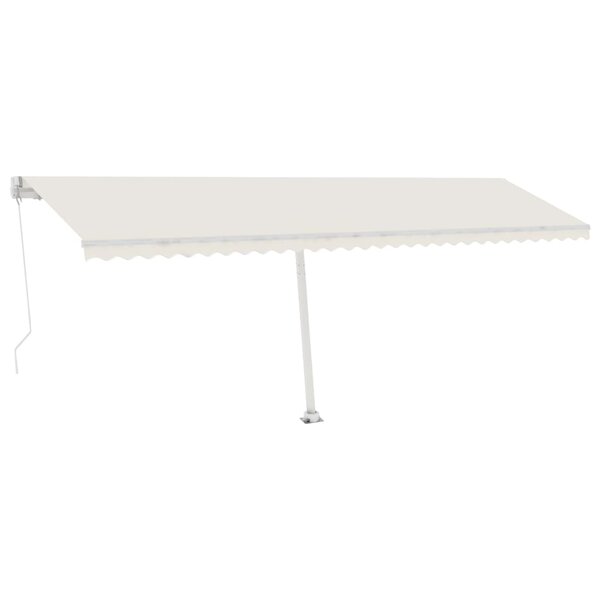 vidaXL Auvent manuel rétractable sur pied 600x350 cm Crème