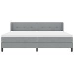 Lit Box Spring vidaXL avec Matelas Gris Clair 200x200 cm Tissu
