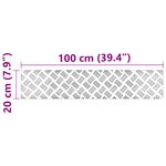 vidaXL Plaques en Aluminium à Carreaux 2 Pièces Antidérapant 100x20 cm