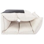 vidaXL Chaise pliable de sol Crème Tissu