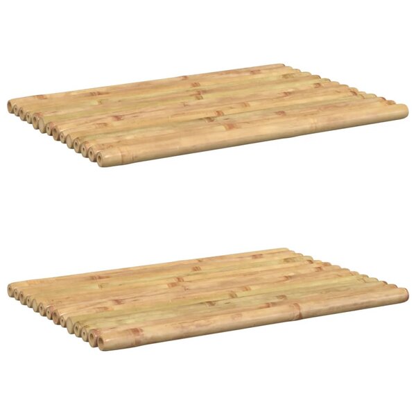 vidaXL Tapis de bain 2 Pièces 50x35 cm bambou