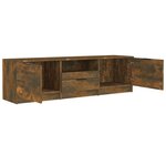 vidaXL Meuble TV Chêne fumé 140x35x40 cm Bois d'ingénierie