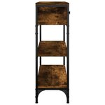 vidaXL Table console chêne fumé 72 5x25x75 cm bois d'ingénierie