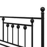 vidaXL Cadre de lit jour Noir 90x200 cm Acier