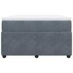 vidaXL Sommier à lattes de lit et matelas gris foncé 120x190cm velours
