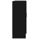 vidaXL Armoire à vitrine noir 82 5x30 5x80 cm Bois d'ingénierie