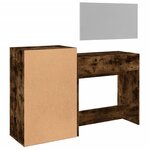 vidaXL Ensemble de coiffeuse 3 Pièces chêne fumé bois d'ingénierie