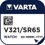 Pile oxyde argent pour montres V321 (SR65) 1,55 Volt VARTA