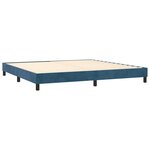 vidaXL Cadre de lit Bleu foncé 200x200 cm Velours