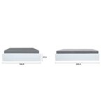 Lit coffre adulte 160 x 200 cm - Simili Blanc - Sommier inclus