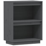 vidaXL Armoire console Gris 60x34x75 cm Bois de pin solide
