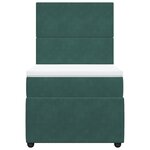 vidaXL Sommier à lattes de lit avec matelas Vert foncé 100x200 cm