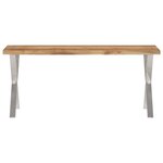vidaXL Banc avec bord vivant 105 cm bois d'acacia massif