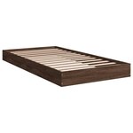 vidaXL Cadre de lit sans matelas chêne marron 90x190cm bois ingénierie