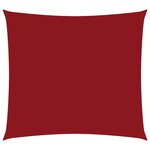 vidaXL Voile de parasol Tissu Oxford carré 5x5 m Rouge