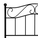 vidaXL Cadre de lit sans matelas noir métal 90x200 cm
