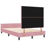 Lit en velours rose vidaXL 120x190 cm