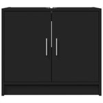 vidaXL Armoire d'évier noir 63x29x55 cm bois d'ingénierie
