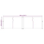 vidaXL Auvent latéral rétractable Marron 100 x 600 cm