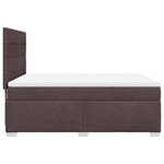 vidaXL Sommier à lattes de lit avec matelas Marron foncé 140x200 cm