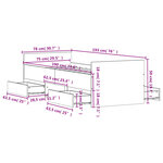 vidaXL Cadre de lit tête de lit et pied de lit chêne marron 75x190 cm