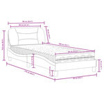 vidaXL Lit avec matelas noir et blanc 80x200 cm similicuir