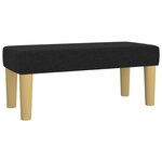 vidaXL Sommier à lattes de lit et matelas Noir 80x200 cm Tissu