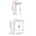vidaXL Ensemble de meubles de salle de bain 2 Pièces bois de pin massif