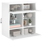 vidaXL Meuble TV mural avec lumières LED blanc 58 5x30x60 5 cm